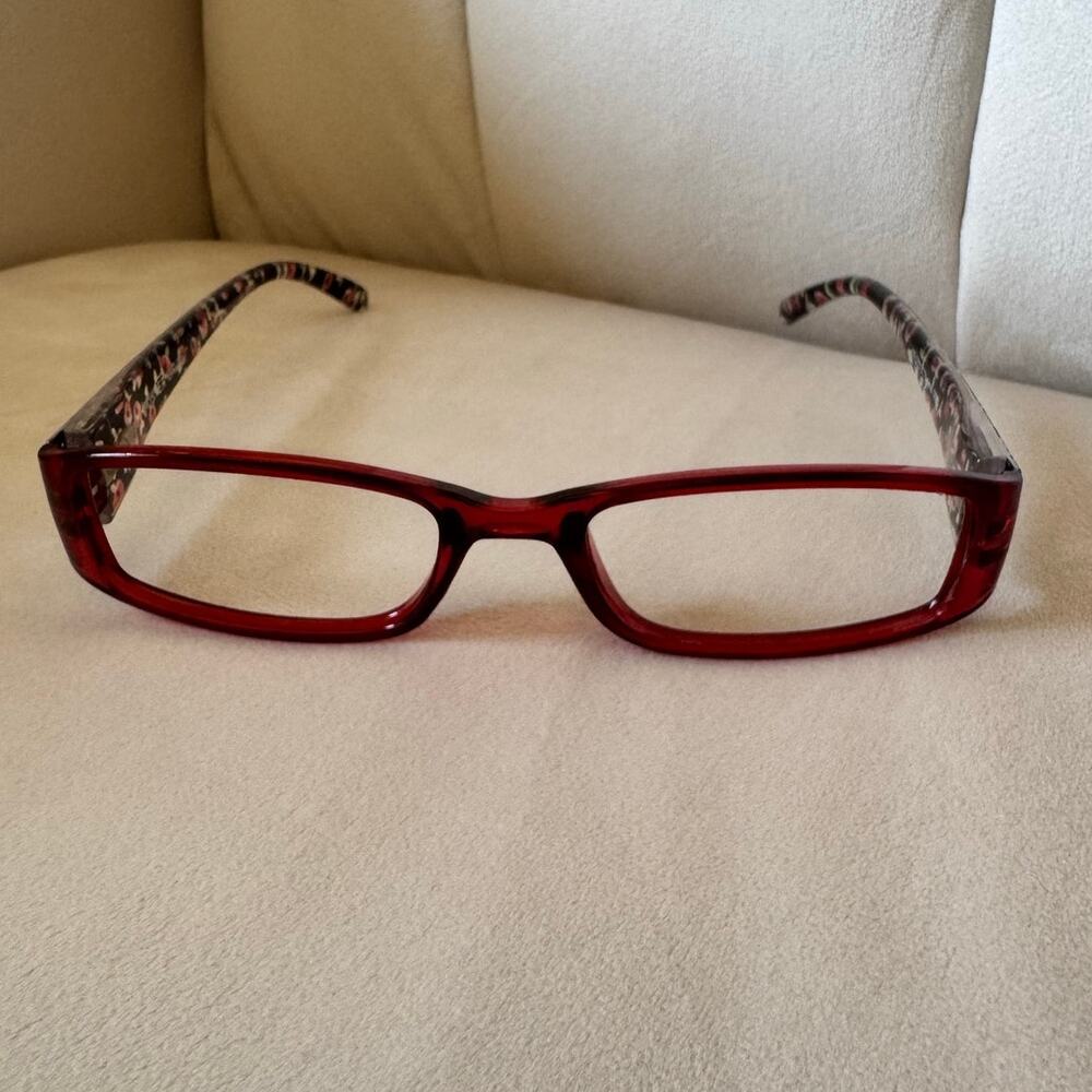 Foster Grant Floral Reading Glasses with Matching Case (Frames)